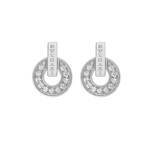 18K Gold Diamond Mother of Pearl Earrings