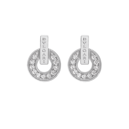 18K Gold Diamond Mother of Pearl Earrings