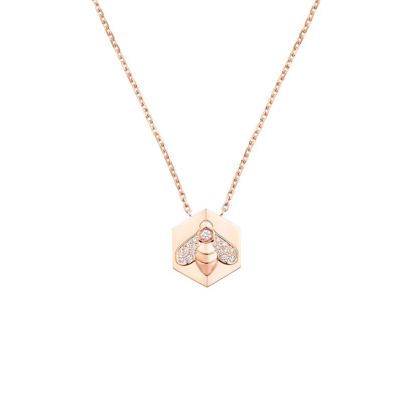 18K Rose Gold Diamonds Chaumet Bee My Love Pendant