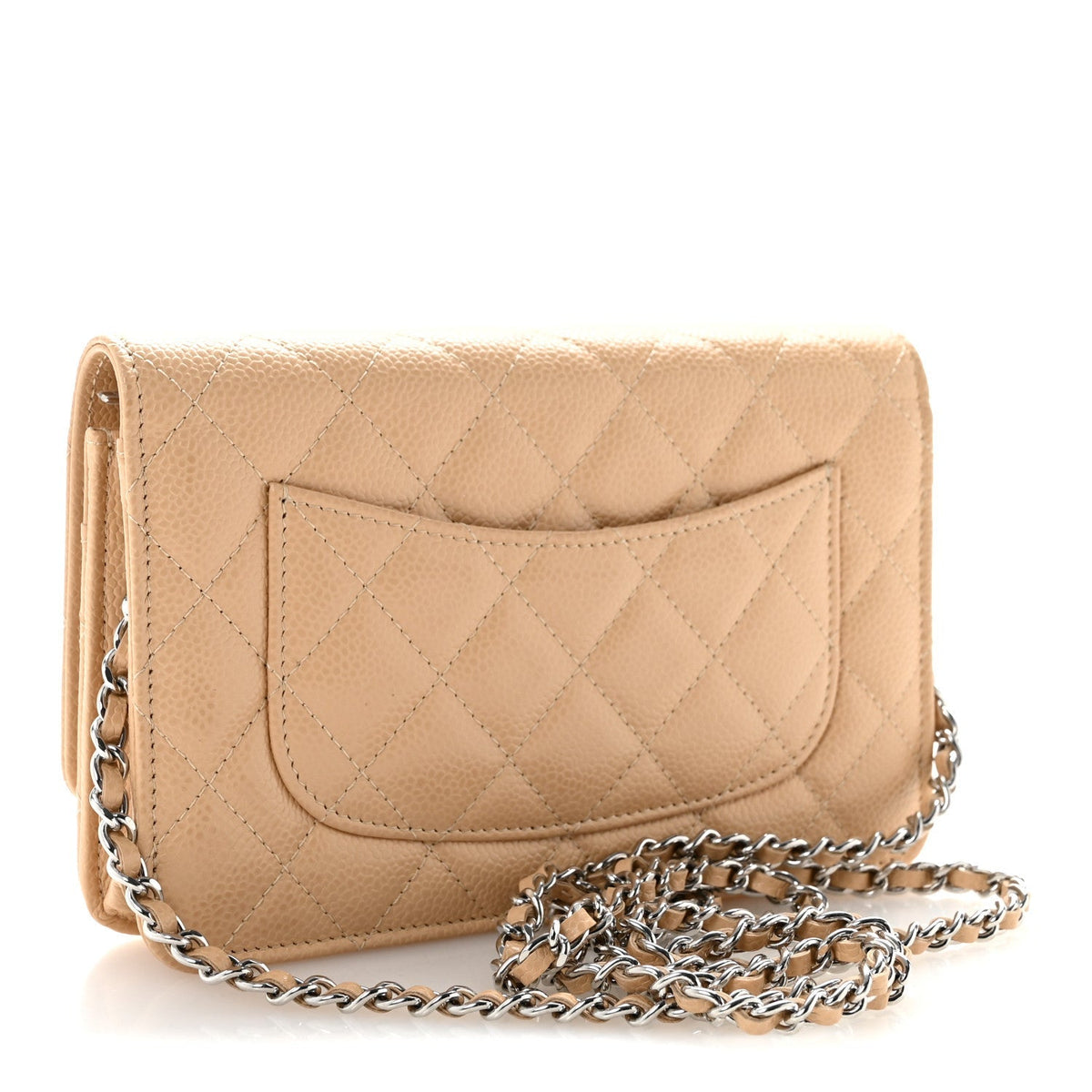 Chanel Caviar Quilted Wallet on Chain WOC Beige 1915112
