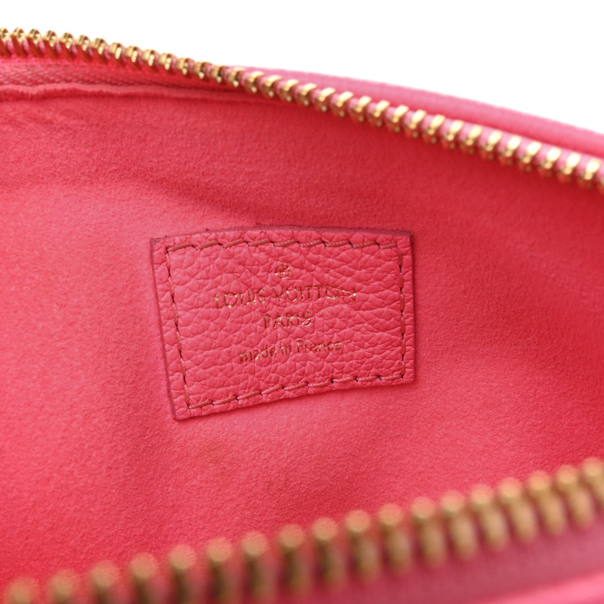 Louis Vuitton Calfskin Embossed Monogram Coussin BB Rose Fluo