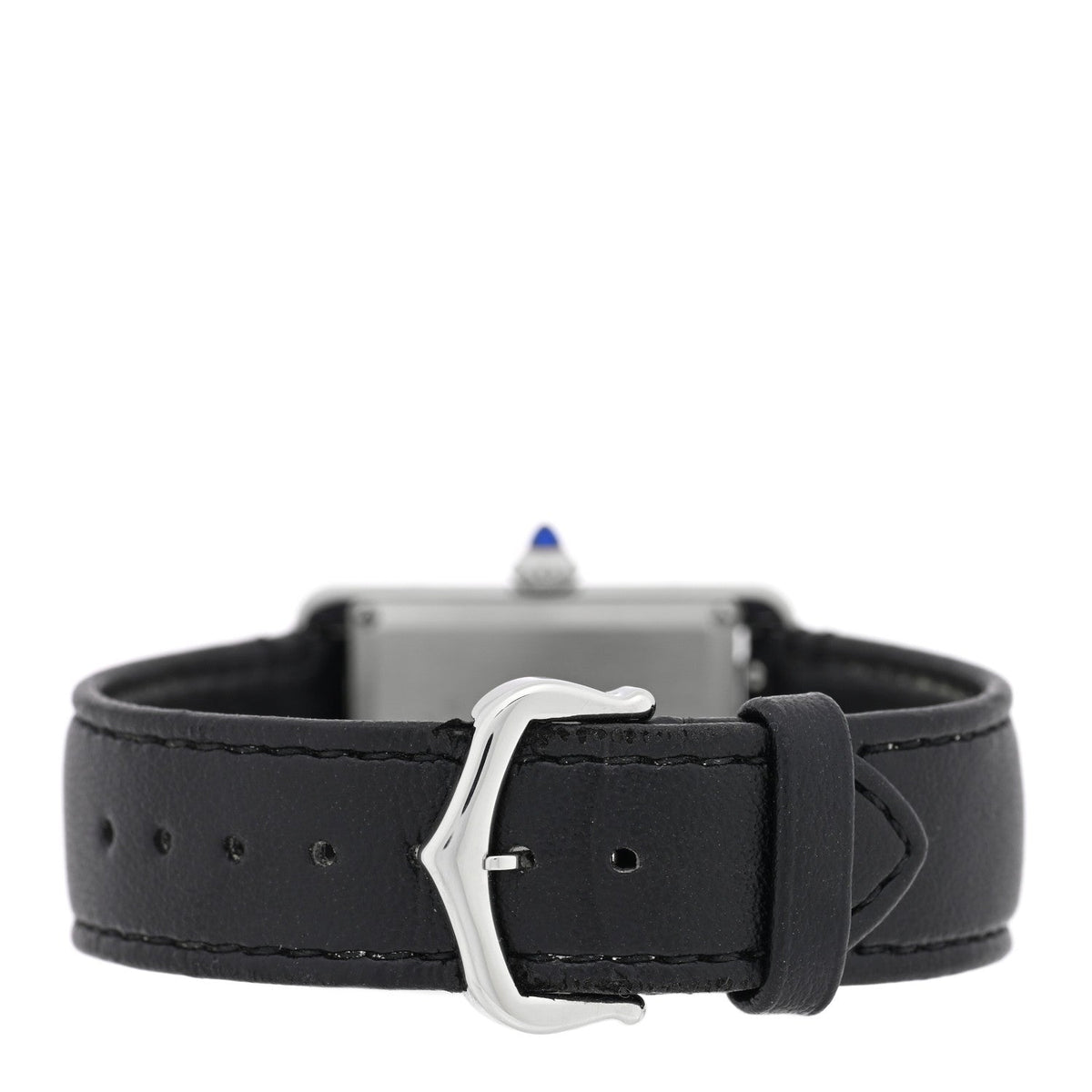 Cartier Stainless Steel Calfskin 25mm SolarBeat Tank Watch