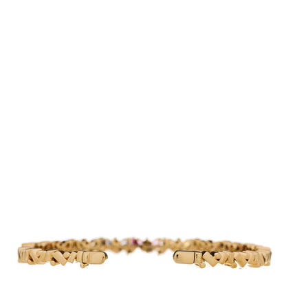 Suzanne Kalan 18K Yellow Gold Diamond Rainbow Sapphire Frenzy Cuff Bracelet