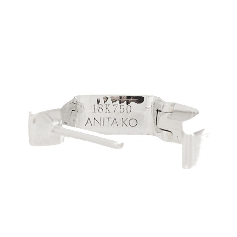 Anita Ko18K White Gold Diamond Baguette Georgie Huggie Earrings