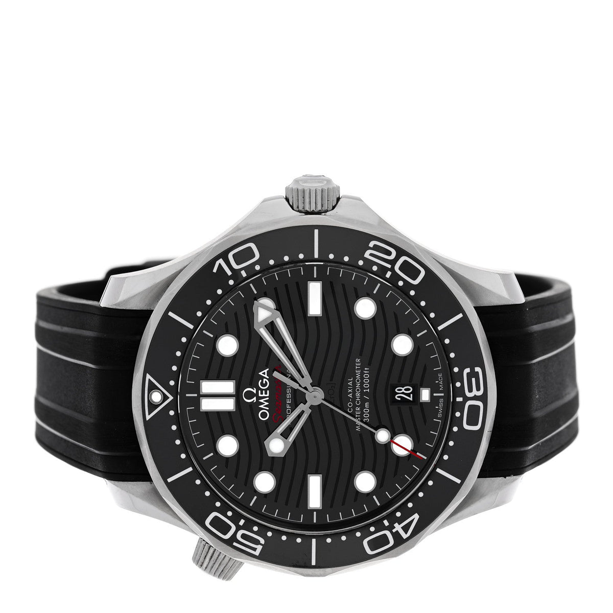Omega Stainless Steel Rubber 42mm Seamaster Diver 300M Watch Black 210.32.42.20.01.001