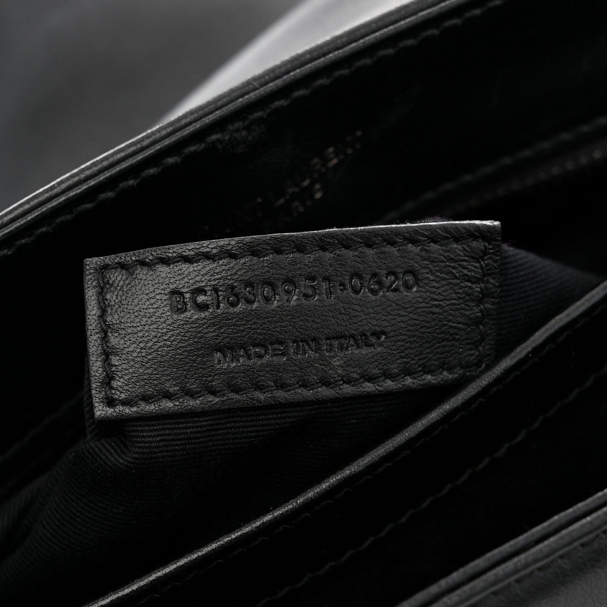 Saint Laurent Calfskin Toy Loulou Crossbody Bag Black