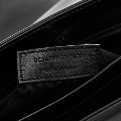 Saint Laurent Calfskin Toy Loulou Crossbody Bag Black