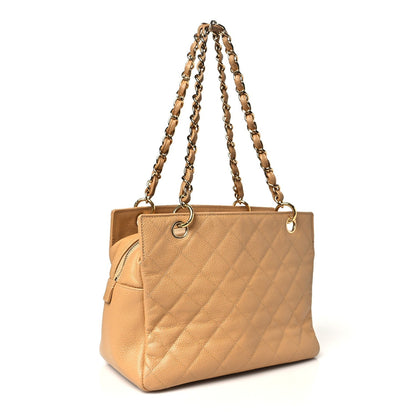 Chanel Caviar Quilted Petit Timeless Tote Beige 1985188