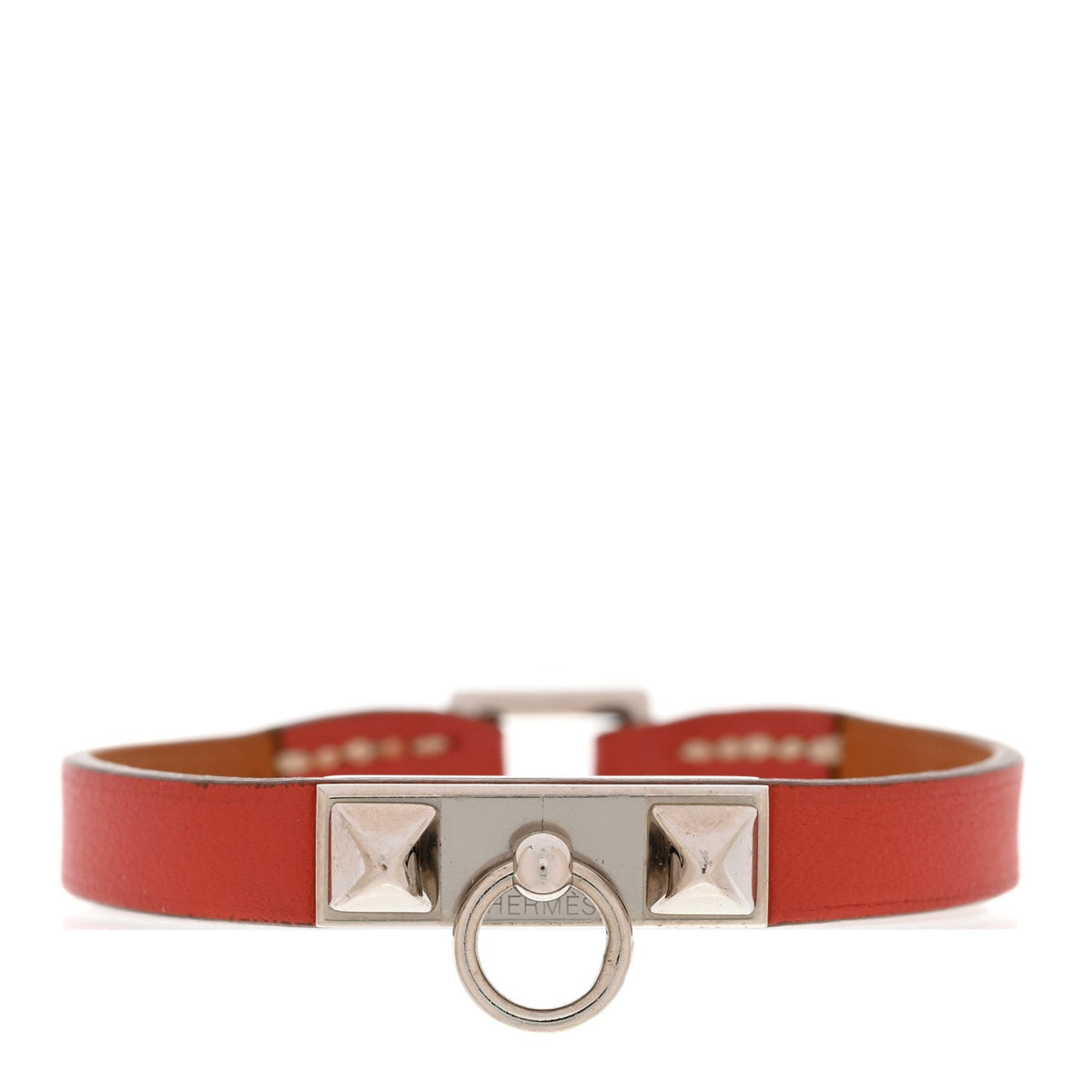 Hermes Swift Micro Rivale Bracelet XS Sanguine Silver