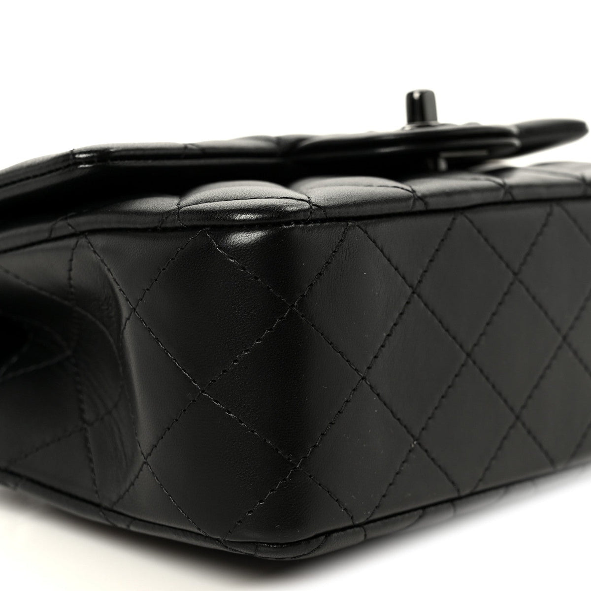 Chanel Lambskin Quilted Mini Top Handle Rectangular Flap So Black 1906190