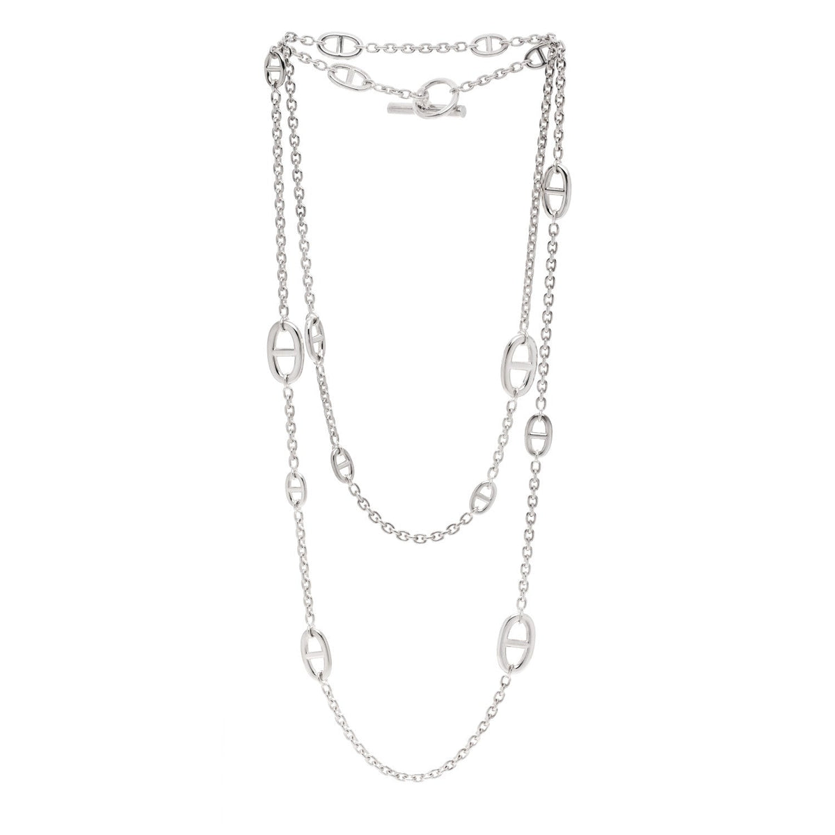 Hermès Sterling Silver Farandole 120 Necklace