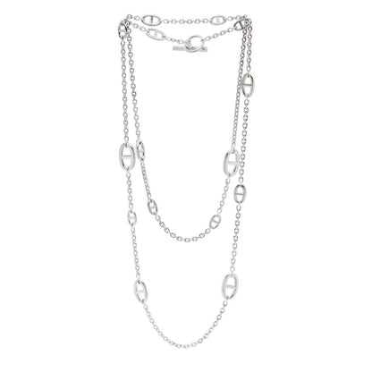 Hermès Sterling Silver Farandole 120 Necklace
