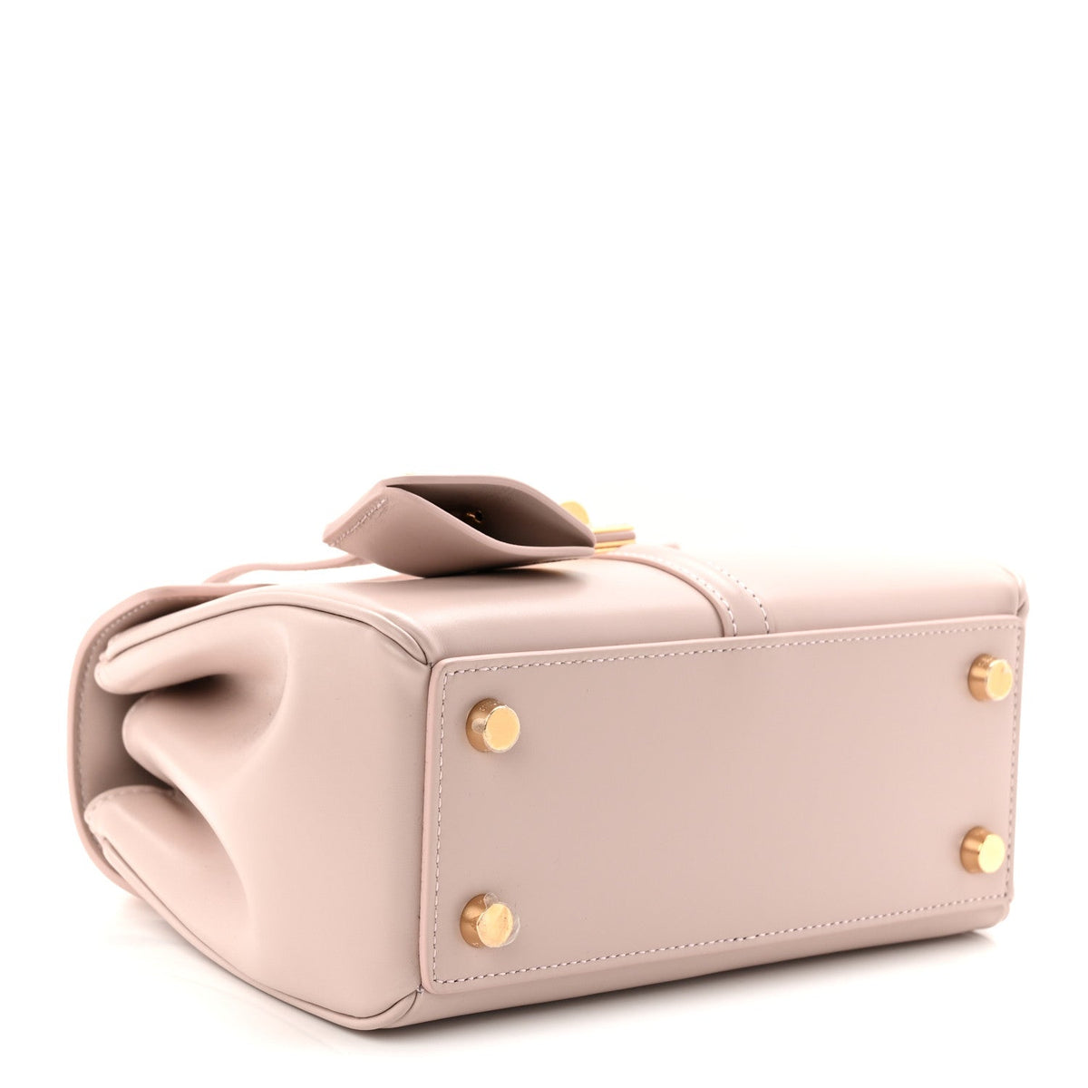 Celine Satinated Calfskin Mini 16 Top Handle Bag Bleached Pink