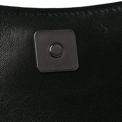 Gucci Nappa Matelasse Small Maxi Horsebit Shoulder Bag Black
