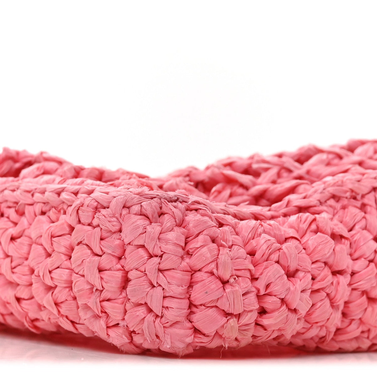 Prada Yarn Raffia Effect Crochet Logo Embroidered Tote Petalo