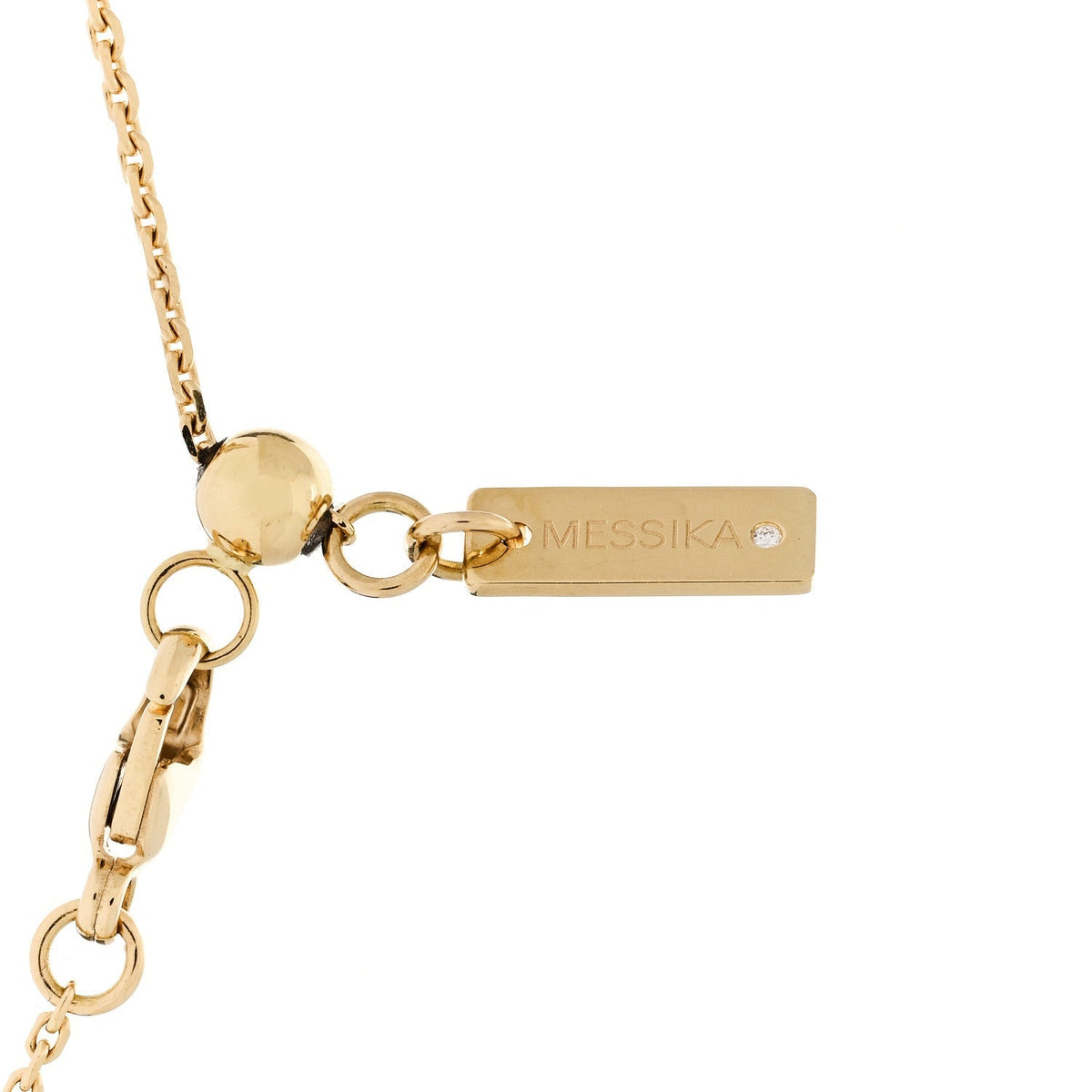 Messika 18K Yellow Gold Diamond LM Move Uno Pave Pendant Necklace