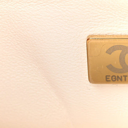 Chanel Caviar Quilted Mini Top Handle Flap White