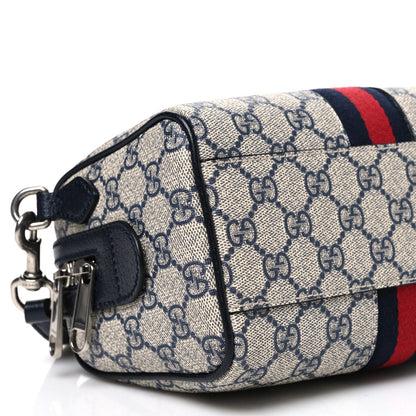 Gucci GG Supreme Calfskin Mini Ophidia Top Handle Bag Beige Blue