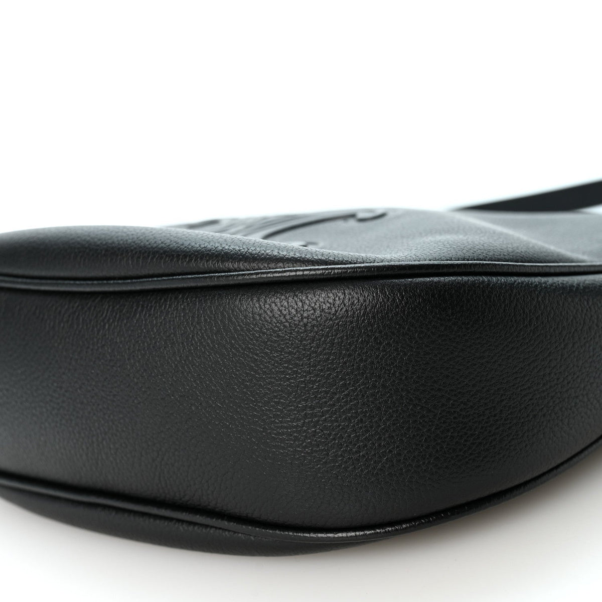 Celine Supple Calfskin Cuir Triomphe Small Heloise Shoulder Bag Black
