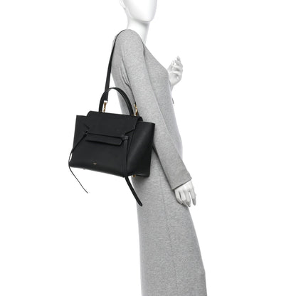 Celine Grained Calfskin Mini Belt Bag Black