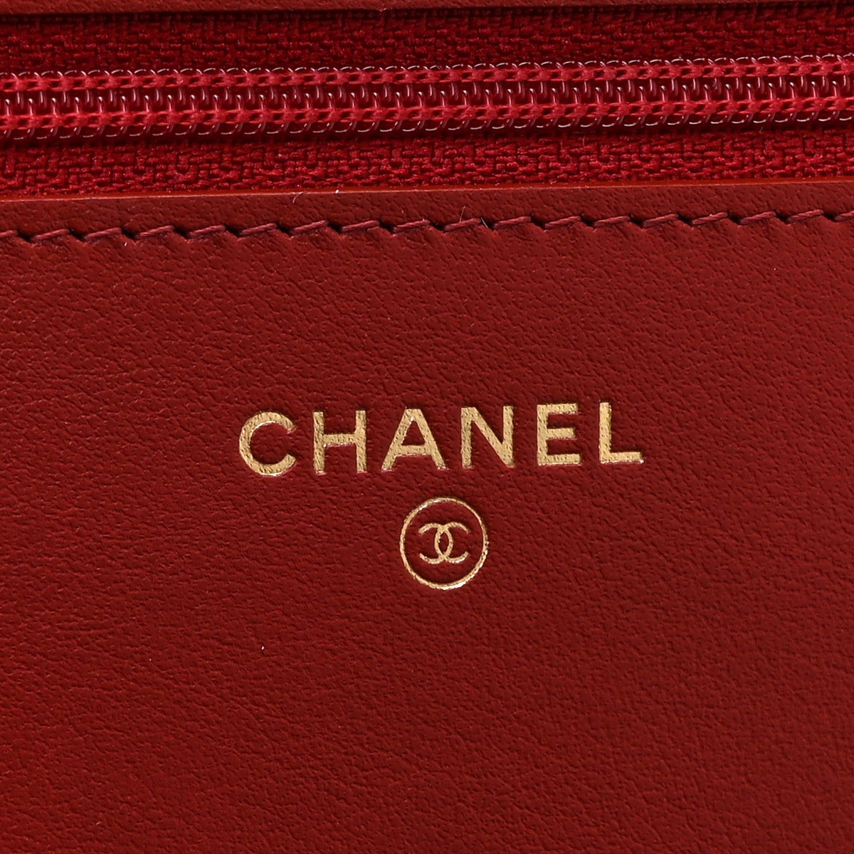 Chanel Aged Calfskin Quilted Reissue Wallet On Chain Red