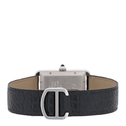 Cartier Stainless Steel Alligator 31mm Tank Solo Automatic Watch