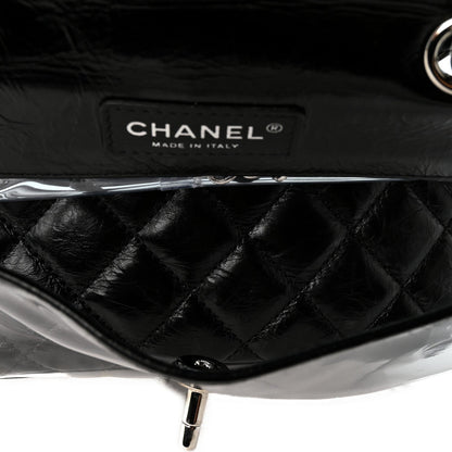 Chanel Crumpled Calfskin PVC Quilted Backpack Black