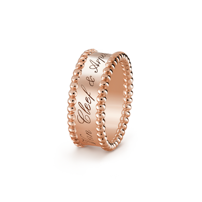 18K Gold VCA Perlée Signature Ring
