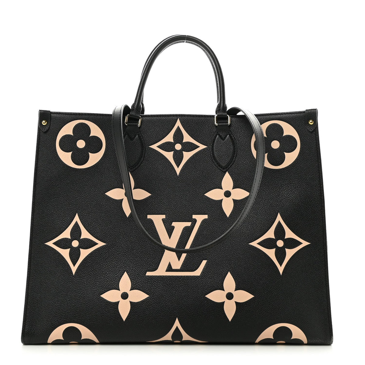 Louis Vuitton Empreinte Monogram Giant Onthego GM Tote Bag Black Beige