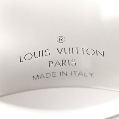 Louis Vuitton X NIGO Stainless Steel Strass Squared Double Ring L Silver