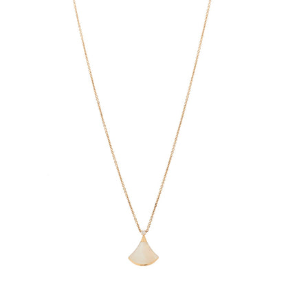 Bulgari 18K Rose Gold Diamond Mother of Pearl Small Divas' Dream Pendant Necklace