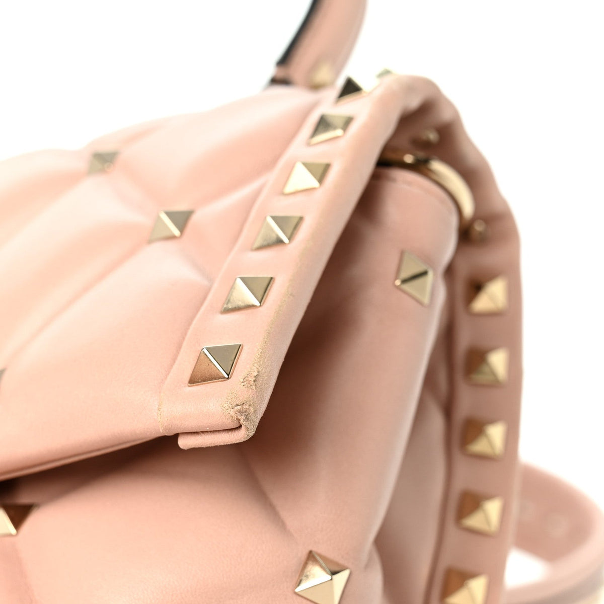 Valentino Garavani Nappa Medium Candystud Top Handle Bag Poudre 1984995