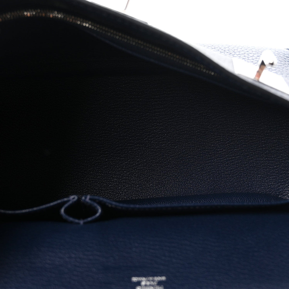 Hermes Taurillon Clemence Jypsiere 28 Messenger Bag Bleu De Malte