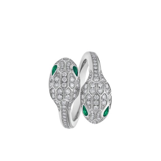 18K White Gold Diamonds BVLGARI Serpenti Seduttori Ring