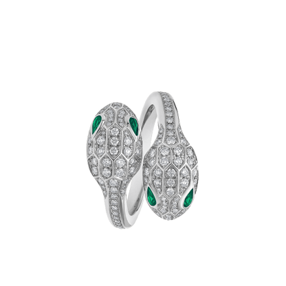 18K White Gold Diamonds BVLGARI Serpenti Seduttori Ring