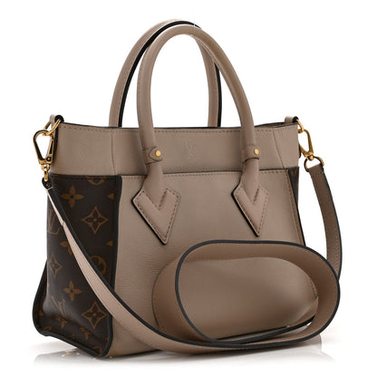 Louis Vuitton Calfskin Monogram On My Side PM Tote Bag Greige 1976660
