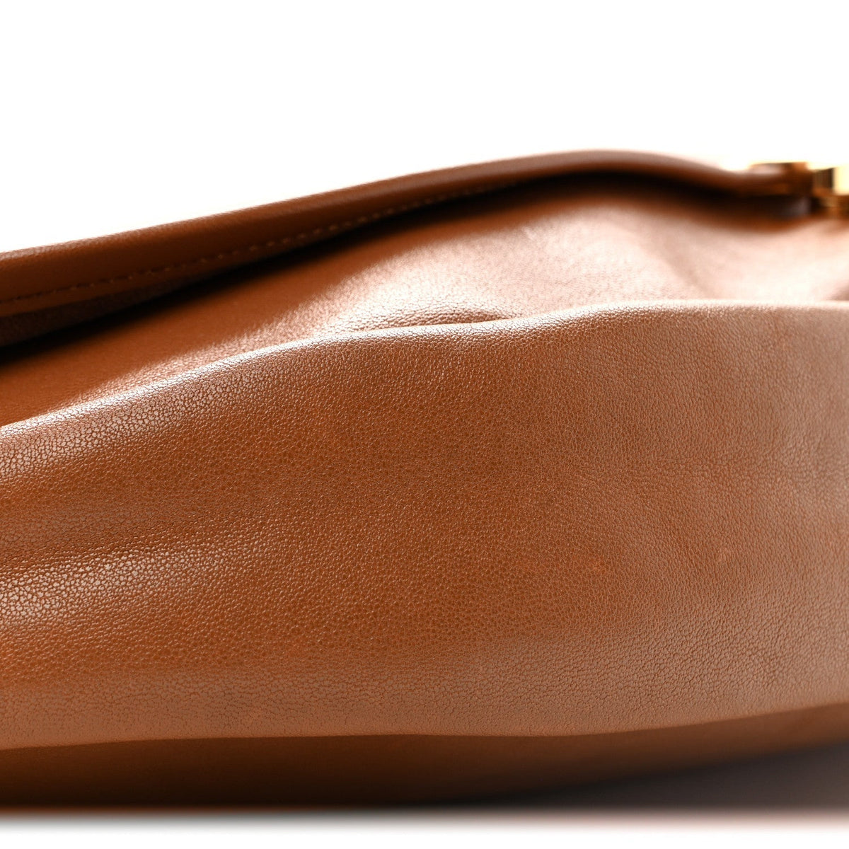 Celine Shiny Lambskin Soft Triomphe Little Half Moon Bag Brick 1982484