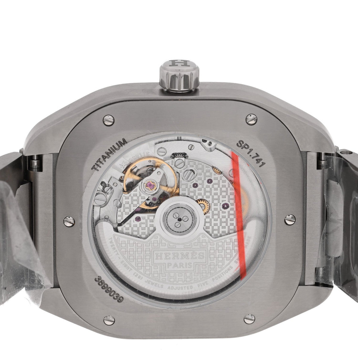 Hermes Titanium 39mm H08 Automatic Watch Grey