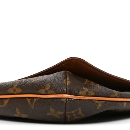 Louis Vuitton Monogram Coated Canvas Musette Tango Shoulder Bag Brown