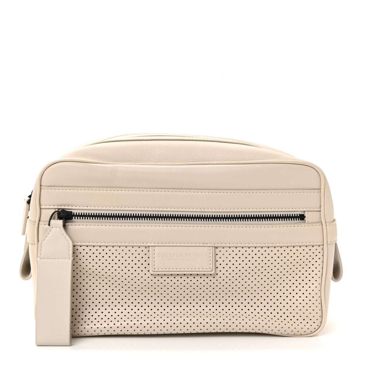 Bottega Veneta Perforated Calfskin Leggero Belt Bag Mist Plaster