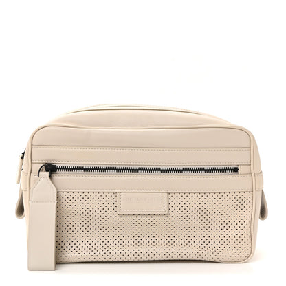 Bottega Veneta Perforated Calfskin Leggero Belt Bag Mist Plaster