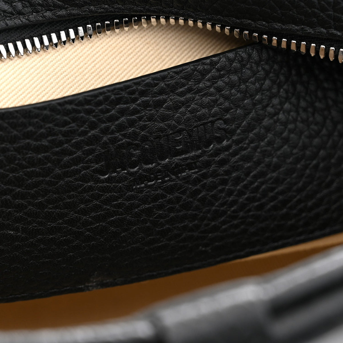 Jacquemus Grained Calfskin Le Petit Turismo Black
