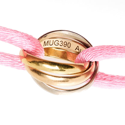 Cartier 18K Three Gold Trinity Adjustable Cord Bracelet Pink