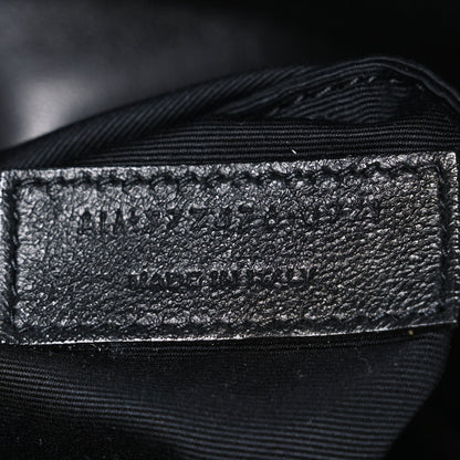 Saint Laurent Lambskin Quilted Small Loulou Puffer Satchel Black