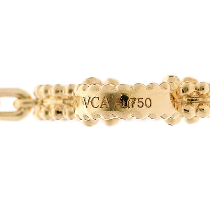 Van Cleef & Arpels 18K Yellow Gold Mother of Pearl 10 Motifs Vintage Alhambra Necklace