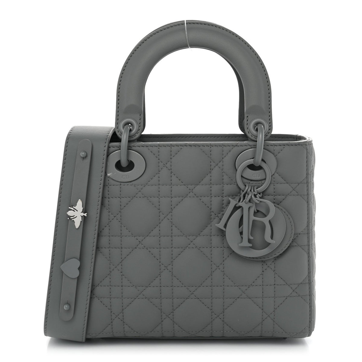 Christian Dior Ultra Matte Calfskin Cannage Small My ABCDior Lady Dior Grey