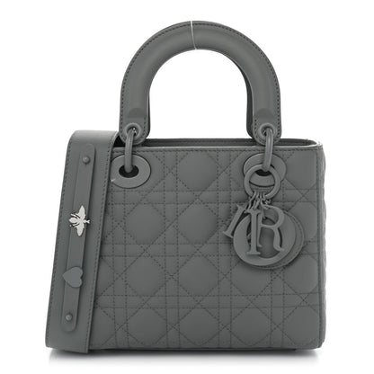Christian Dior Ultra Matte Calfskin Cannage Small My ABCDior Lady Dior Grey
