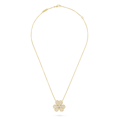 18K Gold Diamond VCA Frivole Large Pendant
