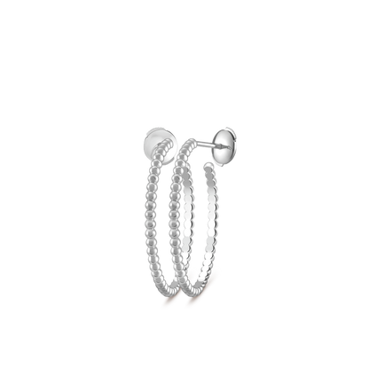 18K Gold VCA Perlée Pearls of Gold Small Hoop Earrings