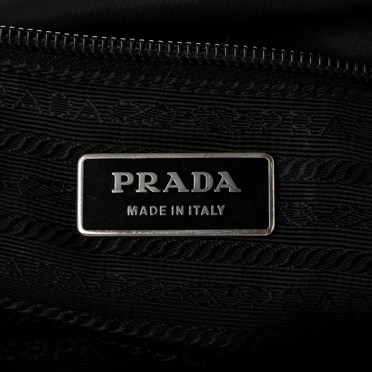 Prada Re-Nylon Vela Saffiano Pocket Double Zip Shoulder Bag Black